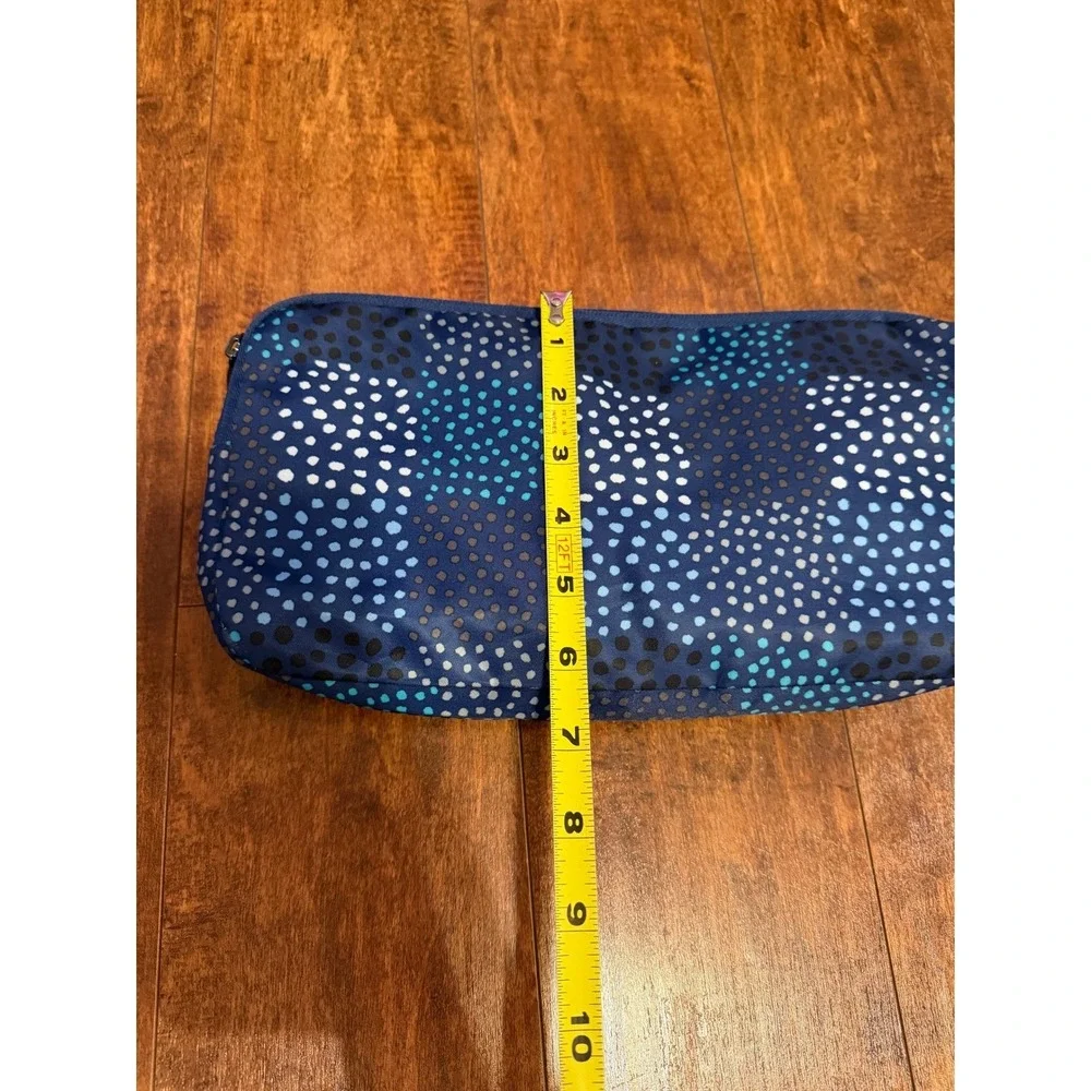 Lug Cosmetic Bag Pouch Blue Dot Print Travel Makeup Organizer Zipper Pockets